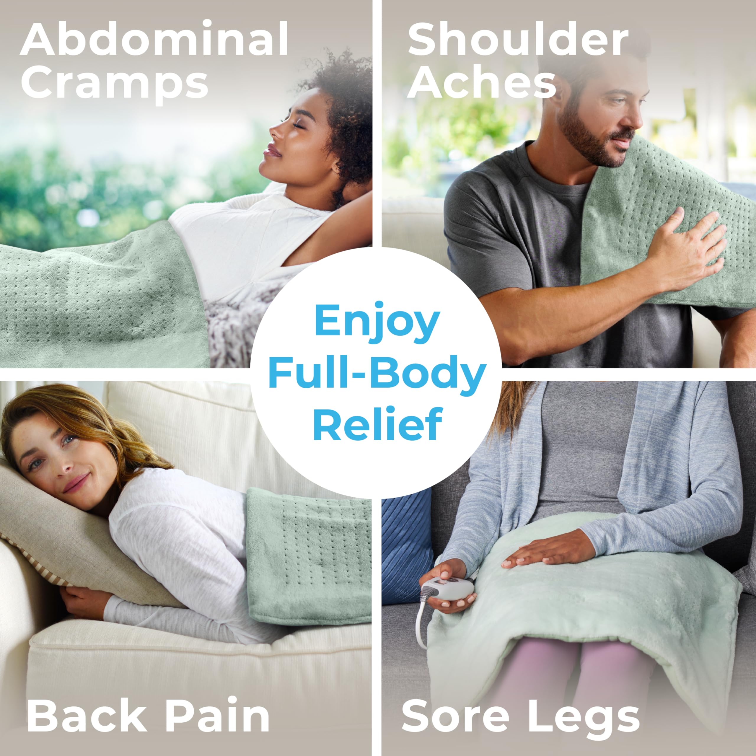 Pure Enrichment WeightedWarmth's microplush fabric adds soft, luxurious touch