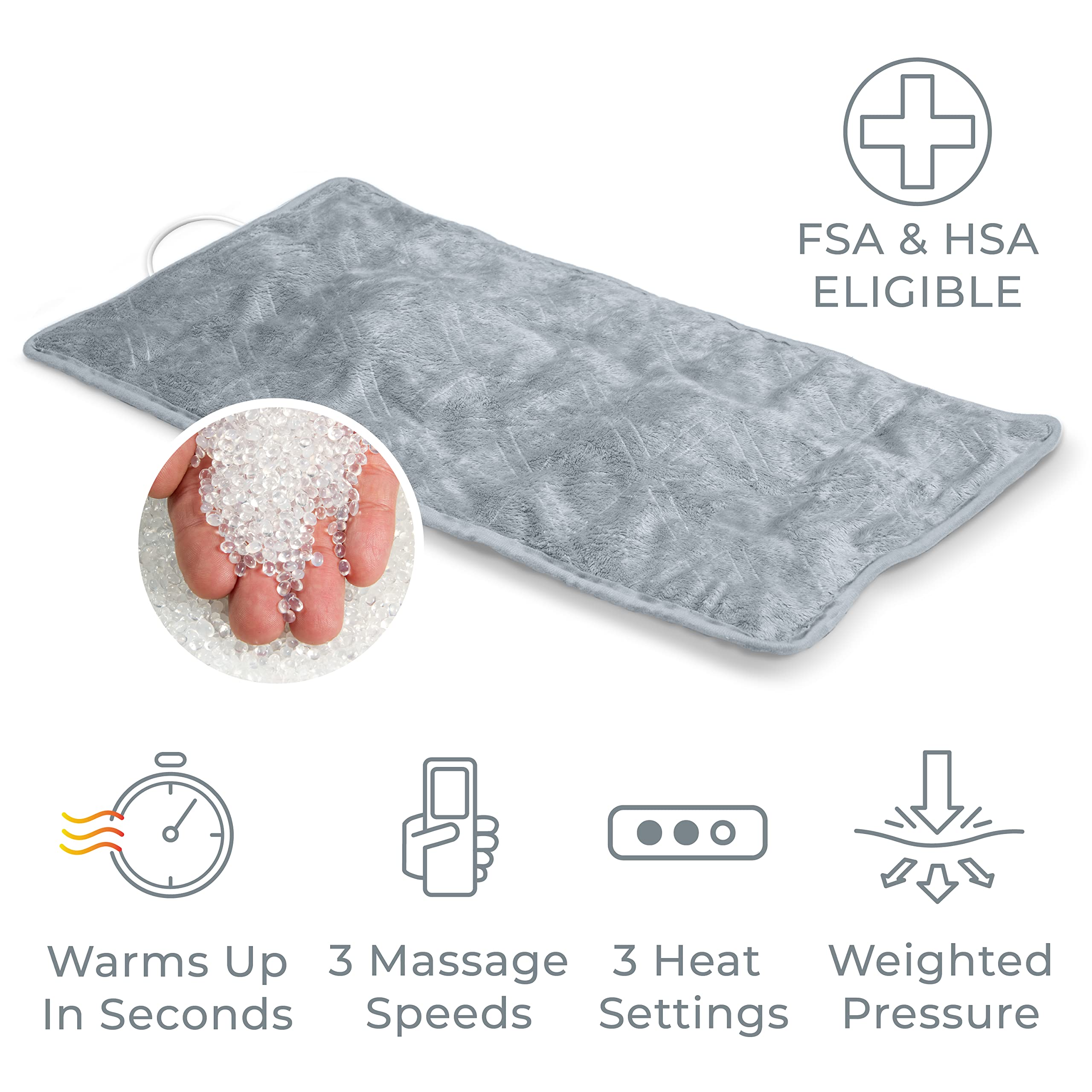 Pure Enrichment WeightedWarmth in shoulder use for targeted relief.