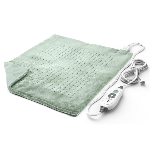 Pure Enrichment WeightedWarmth pad offering extra-wide coverage for back and shoulders with relaxing heat