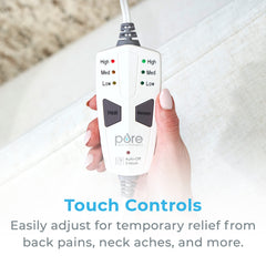 Pure Enrichment WeightedWarmth plush fabric closeup highlights comfort