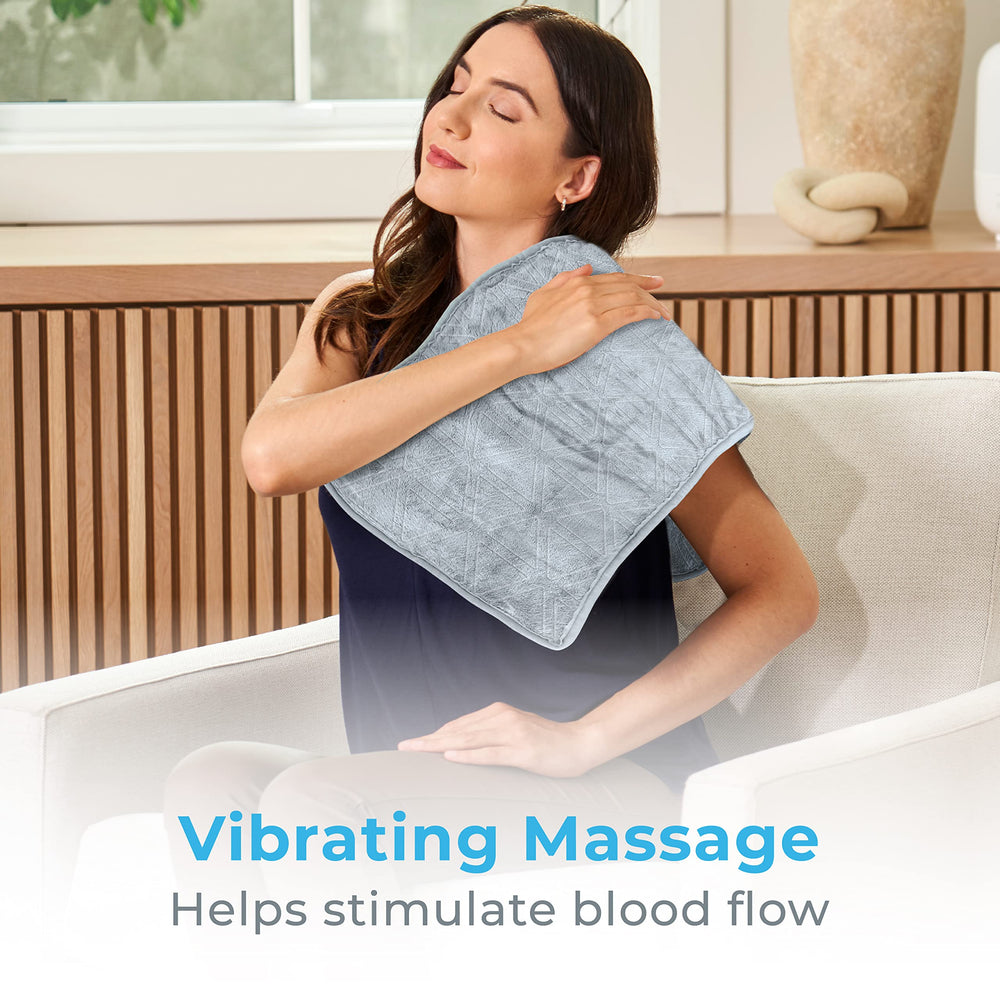Pure Enrichment WeightedWarmth plush-sides feel for luxurious warmth.