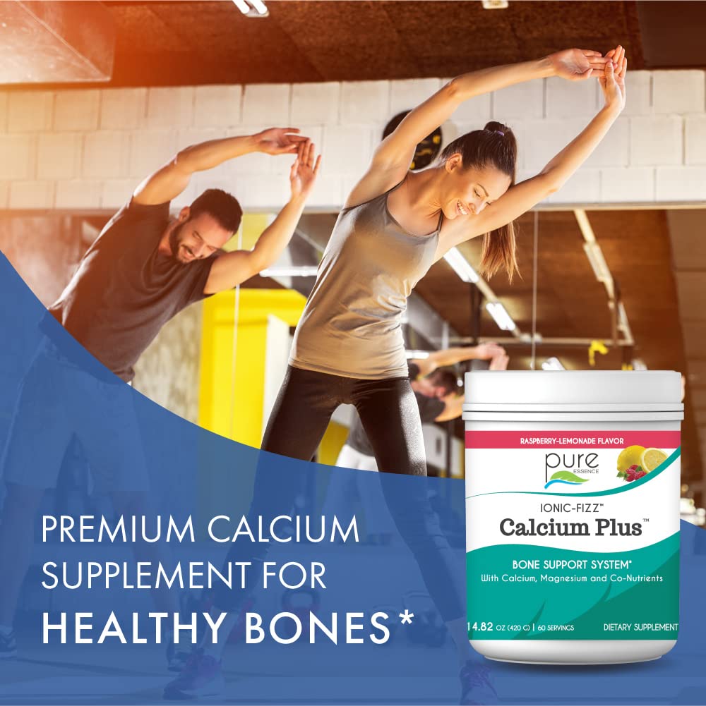 Ionic Fizz Calcium Plus being stirred in a glass for quick absorption