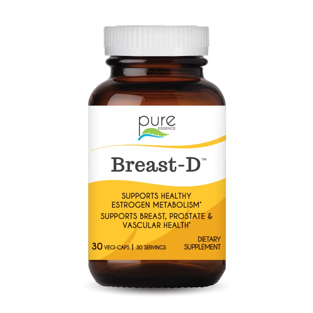 Pure Essence Labs Breast D bottle front view for estrogen balance
