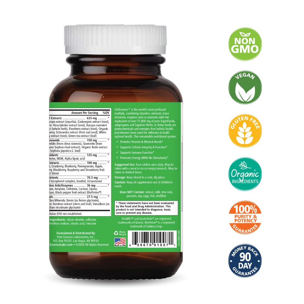 LifeEssence tablets closeup highlighting natural color and texture.