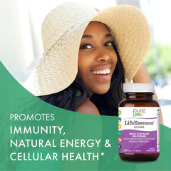 LifeEssence label front highlighting key nutrients for women.