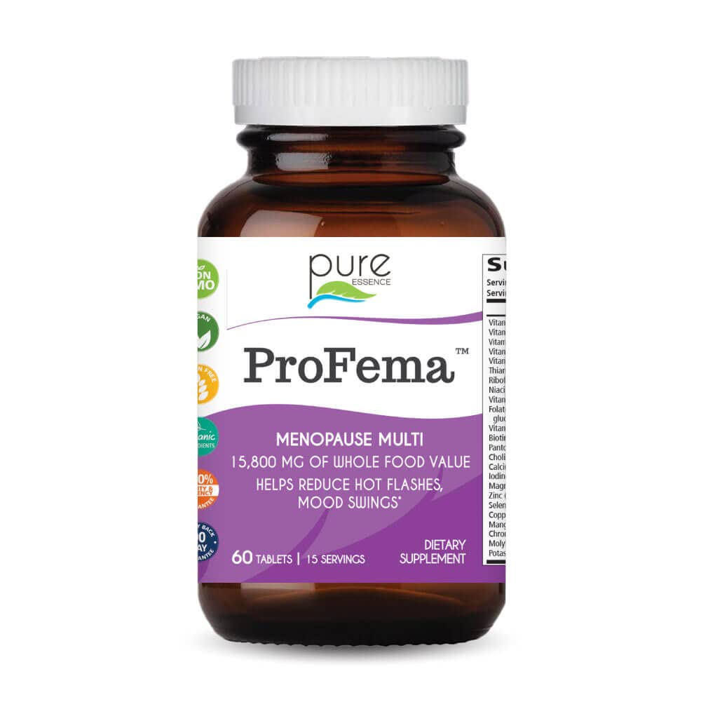Pure Essence Labs ProFema bottle pour for daily hormone balance support.