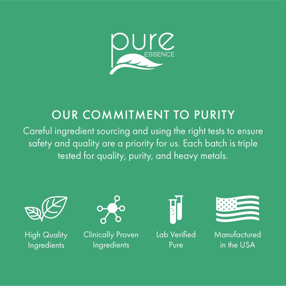 Pure Essence Labs Transitions in-use routine shows morning and night capsules.