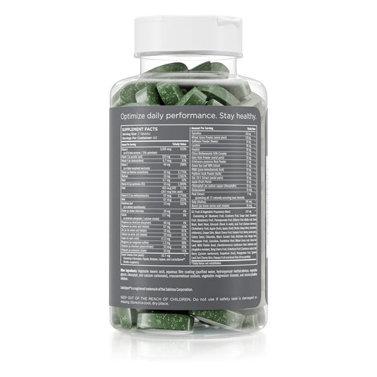 Pure for Men bottle side label showing ingredients and clean label promise
