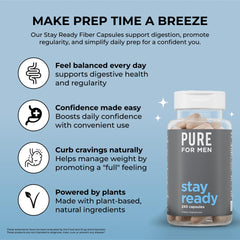 Chia seeds feature in Stay Ready Fiber for omega-3 and fiber.