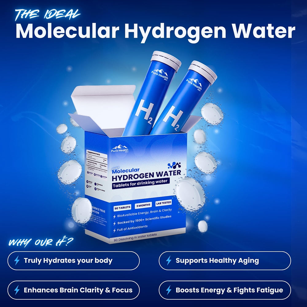 Pure Health Max PHM bottle with 90 tablets on a desk
