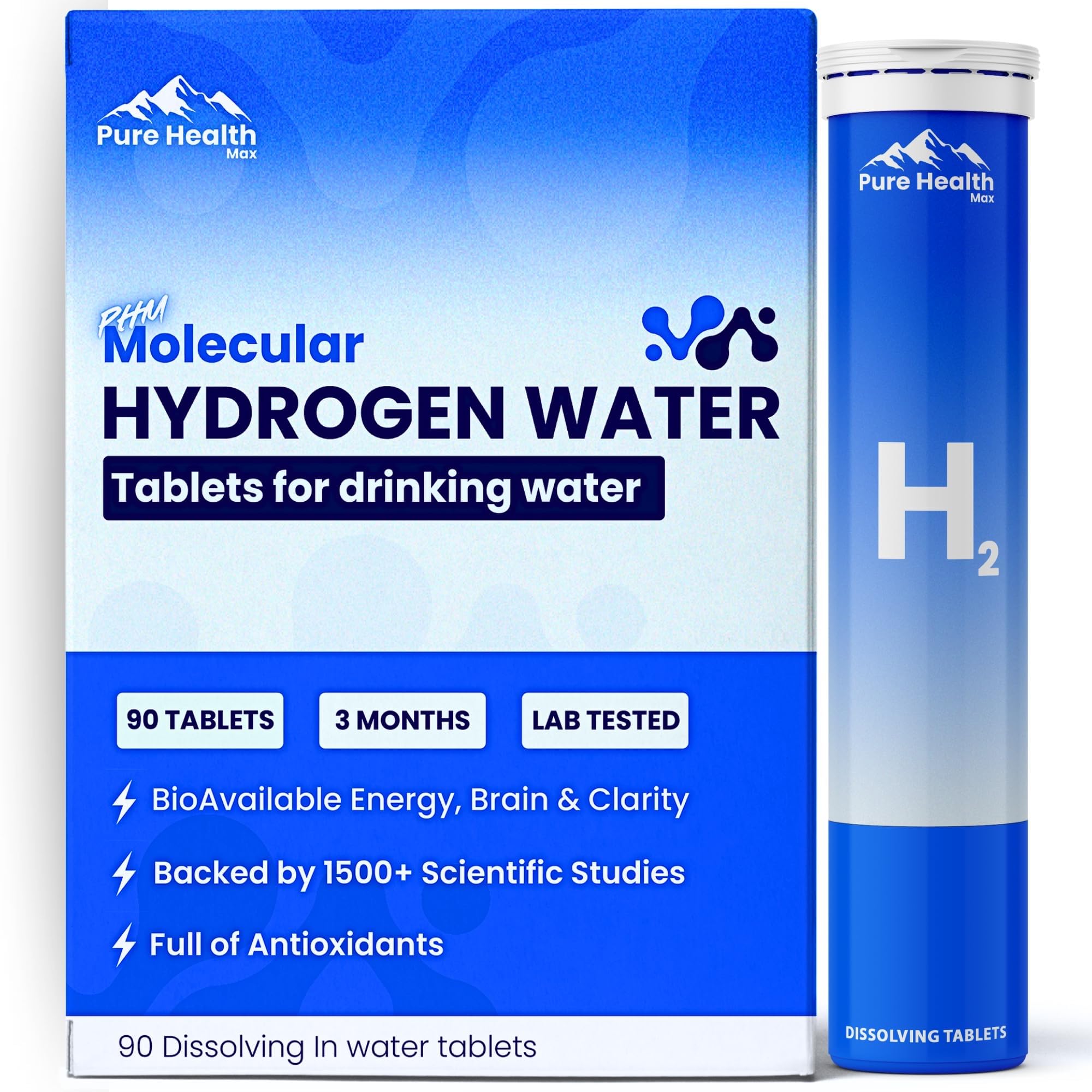 Pure Health Max PHM hydrogen tubes ready for refreshingly quick hydration