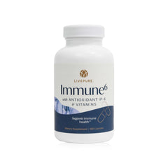 PURE Immune6 bottle front view illustrating daily immune support.