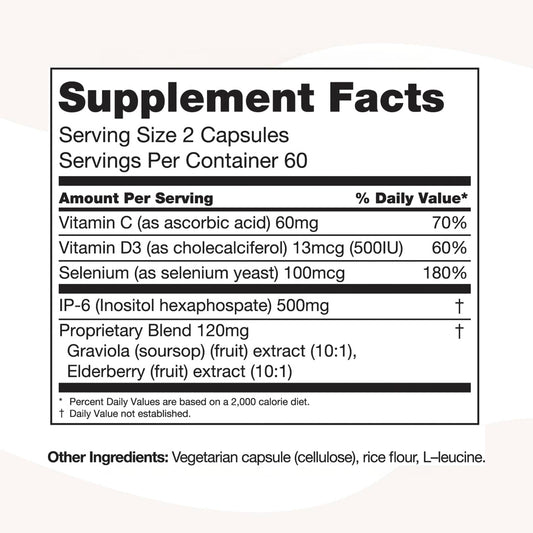 PURE Immune6 capsules closeup highlighting vegetarian immune support ingredients.