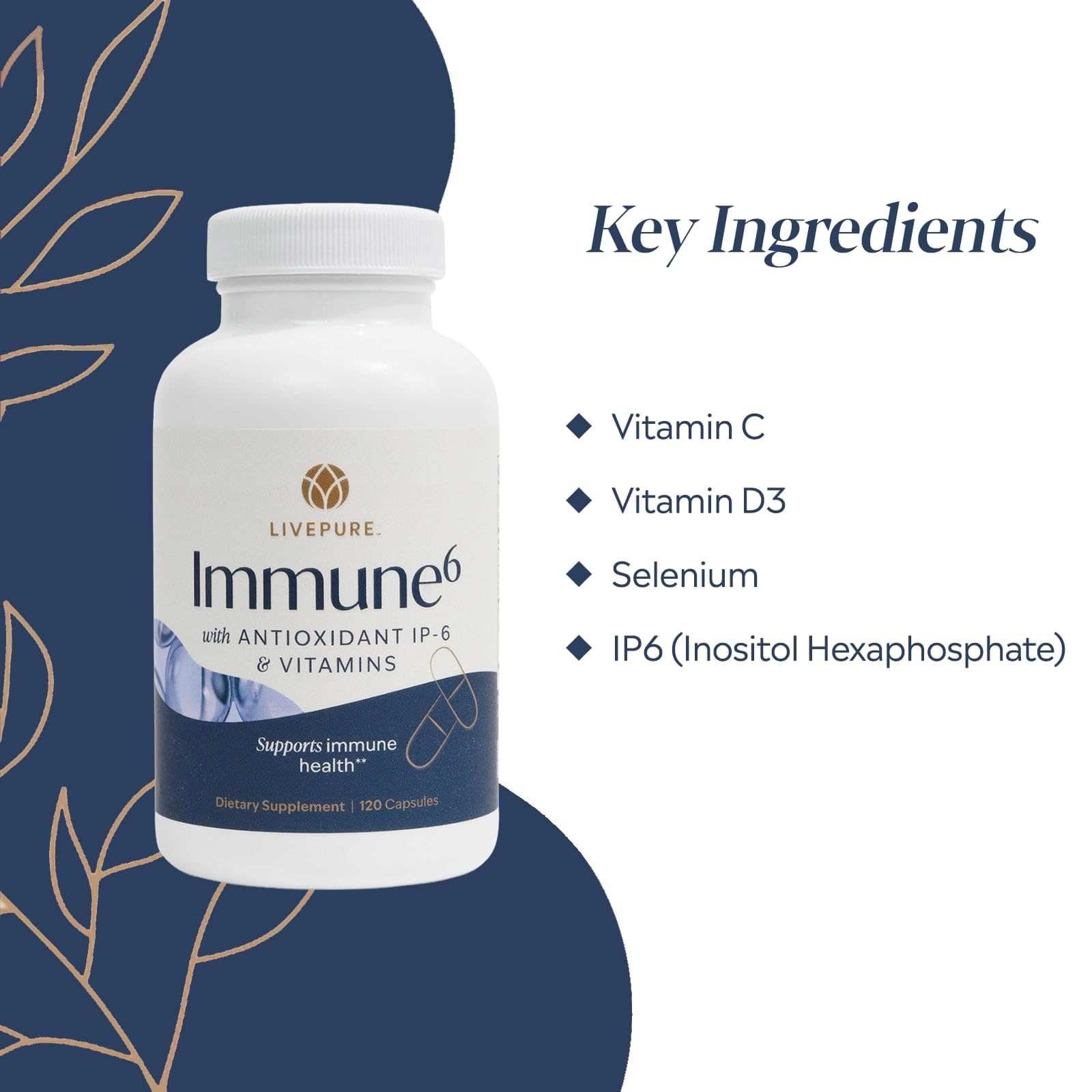 PURE Immune6 IP6 plant-origin antioxidant concept from legumes and grains.