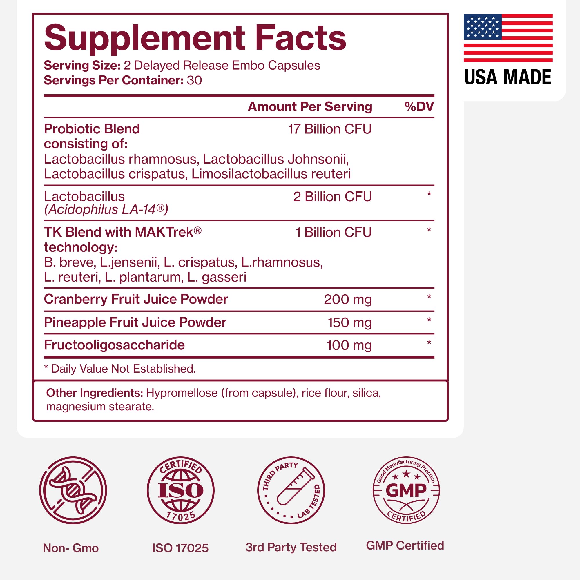 Pure Micronutrients prebiotics with natural ingredients promote balanced vaginal flora