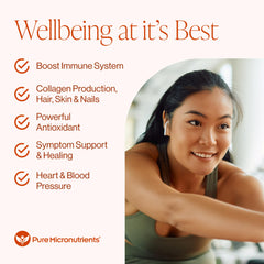 Pure Micronutrients Pure Liposomal Vitamin C bottle back reveals dosage info for daily wellness