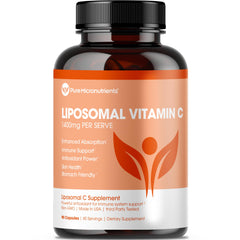 Pure Micronutrients Pure Liposomal Vitamin C bottle front shows label for immune support