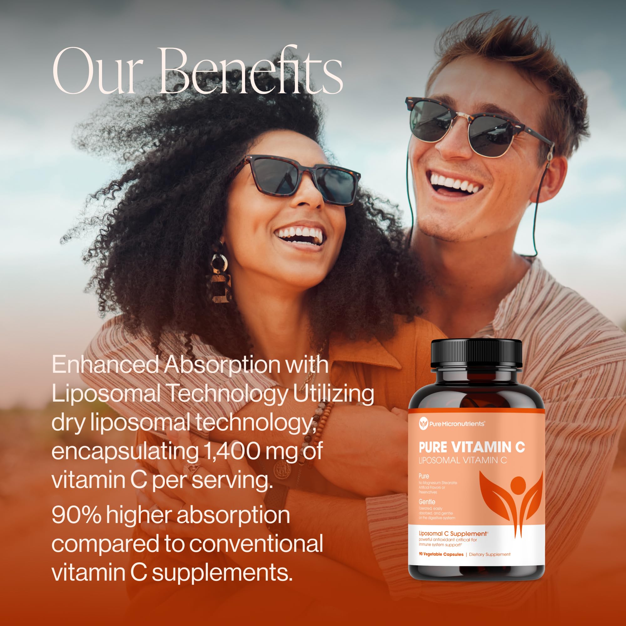 Pure Micronutrients Pure Liposomal Vitamin C capsules arranged neatly for easy daily intake
