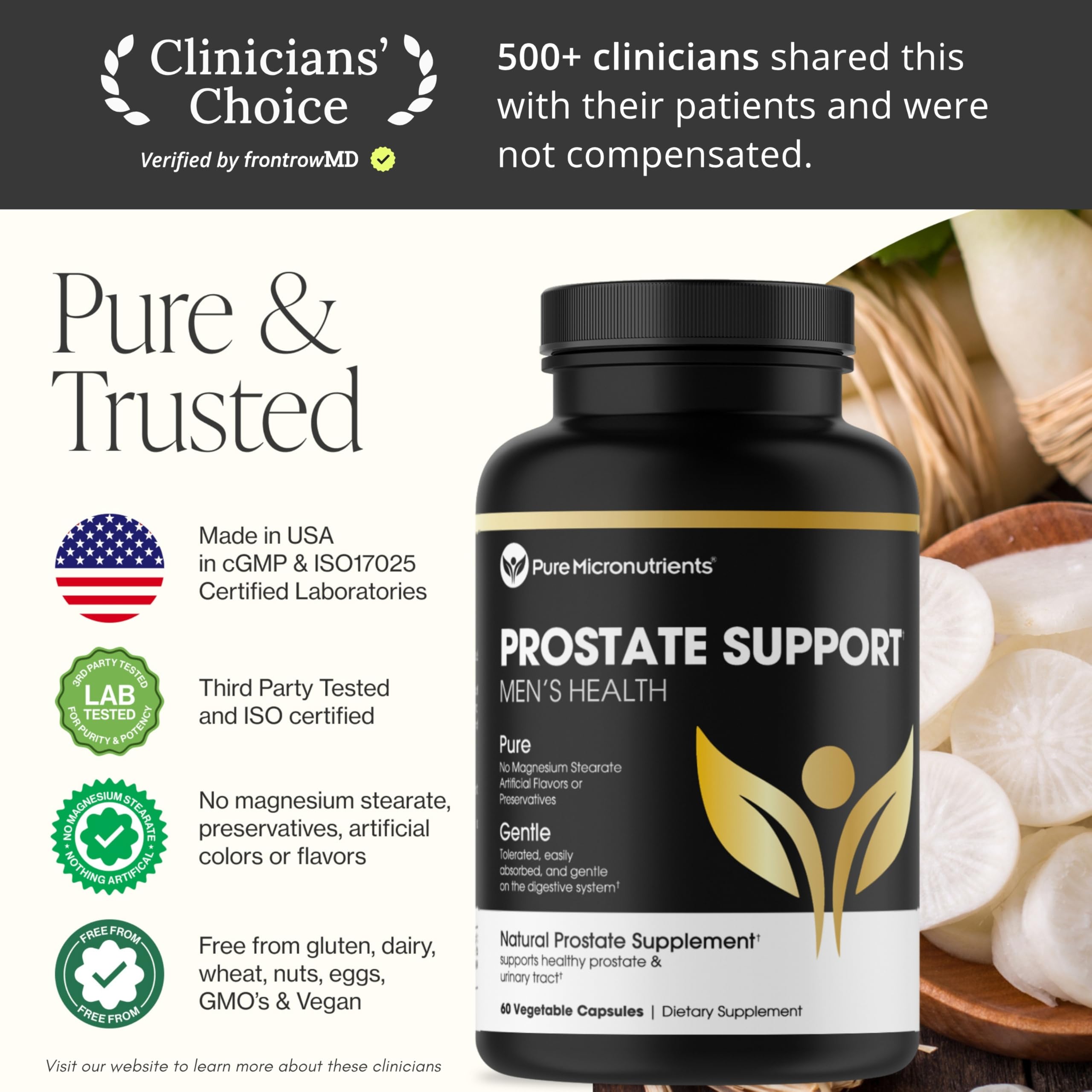Pygeum bark and lycopene blend packaging from Pure Micronutrients