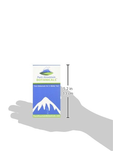 Pure Mountain Botanicals bottle cap closeup with dosage label.