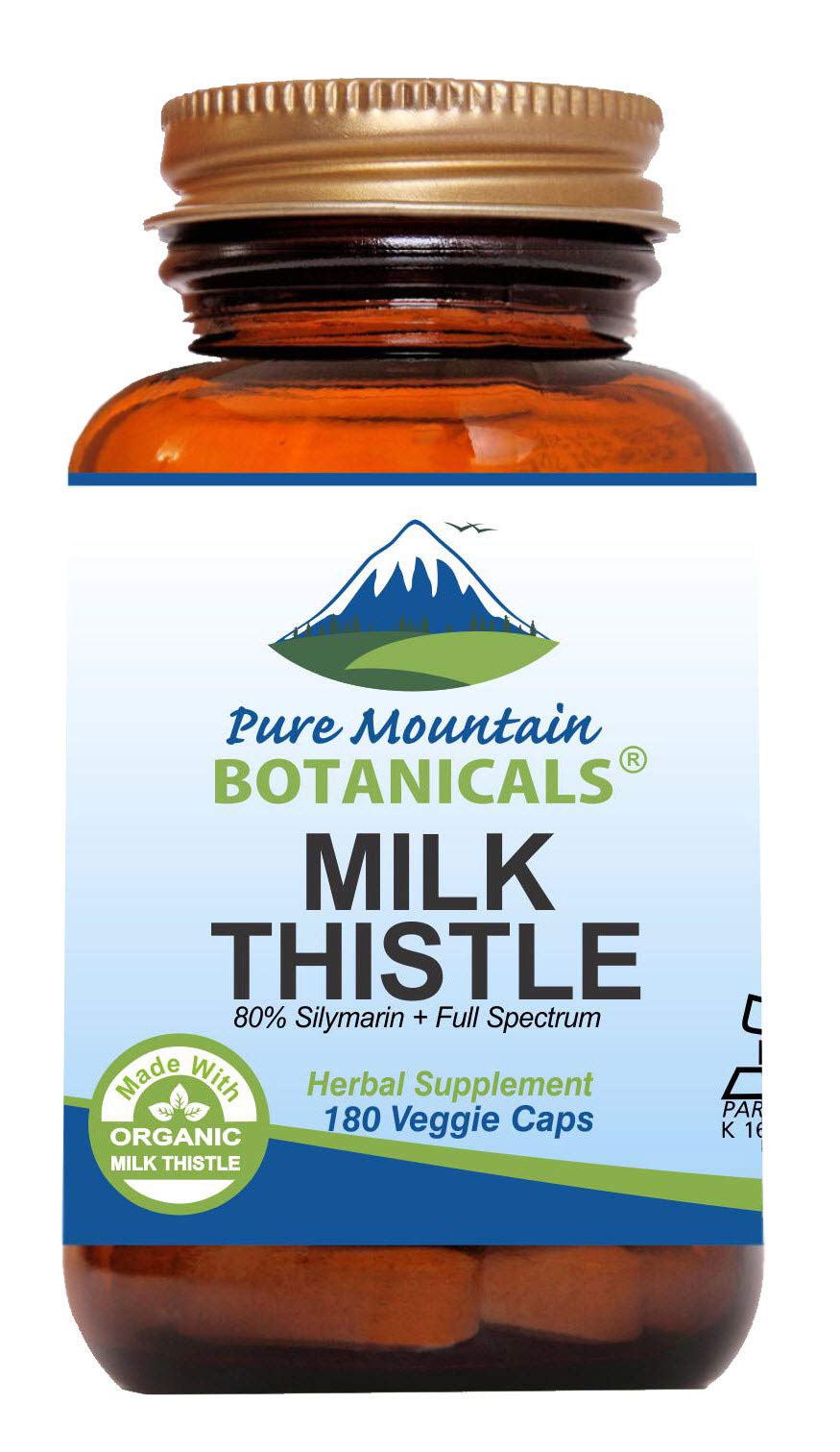 Pure Mountain Botanicals milk thistle seeds—organic source for supplements.