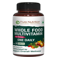 Pure Nutrition Natural Treasures bottle shown for easy daily women's multivitamin use.