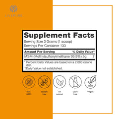 PURE Organic Sulfur Powder with measuring spoon enables simple dosing