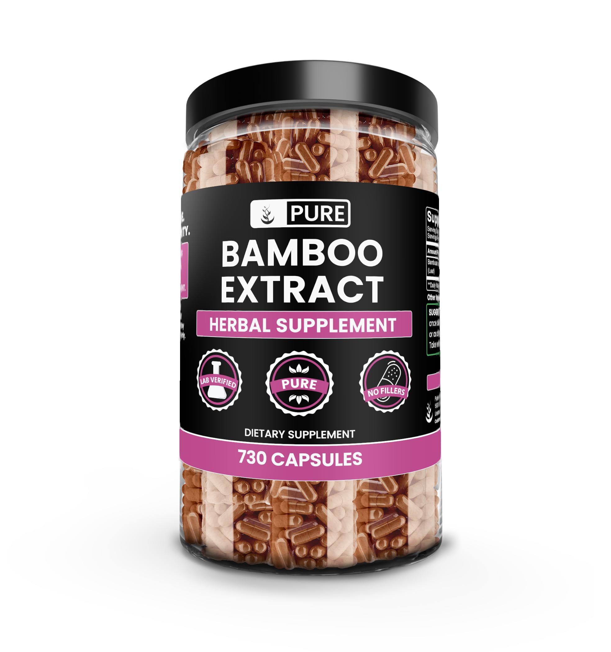 Pure Original Bamboo Extract capsules for daily use and purity