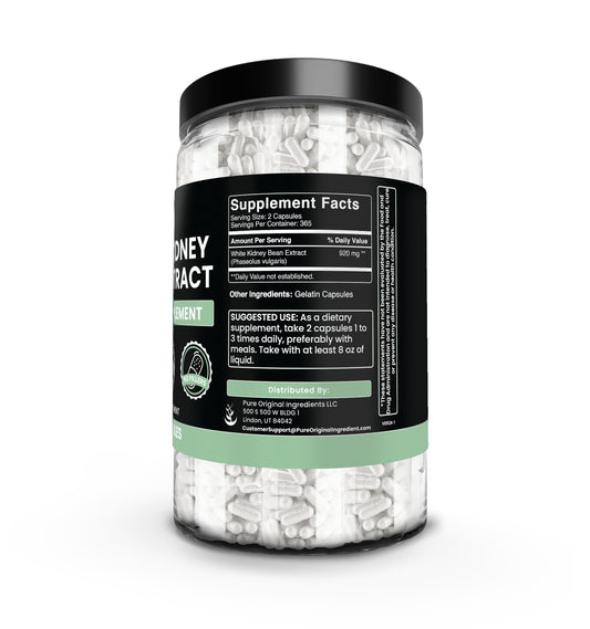 PURE ORIGINAL INGREDIENTS 730 capsules packaging highlights no fillers and USA packaging, premium quality.