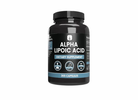 Pure Original Ingredients Alpha Lipoic Acid bottle front showing pure supplement for daily energy support