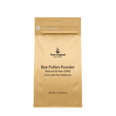 Pure Original Ingredients Bee Pollen Powder bottle on kitchen counter for daily nourishment