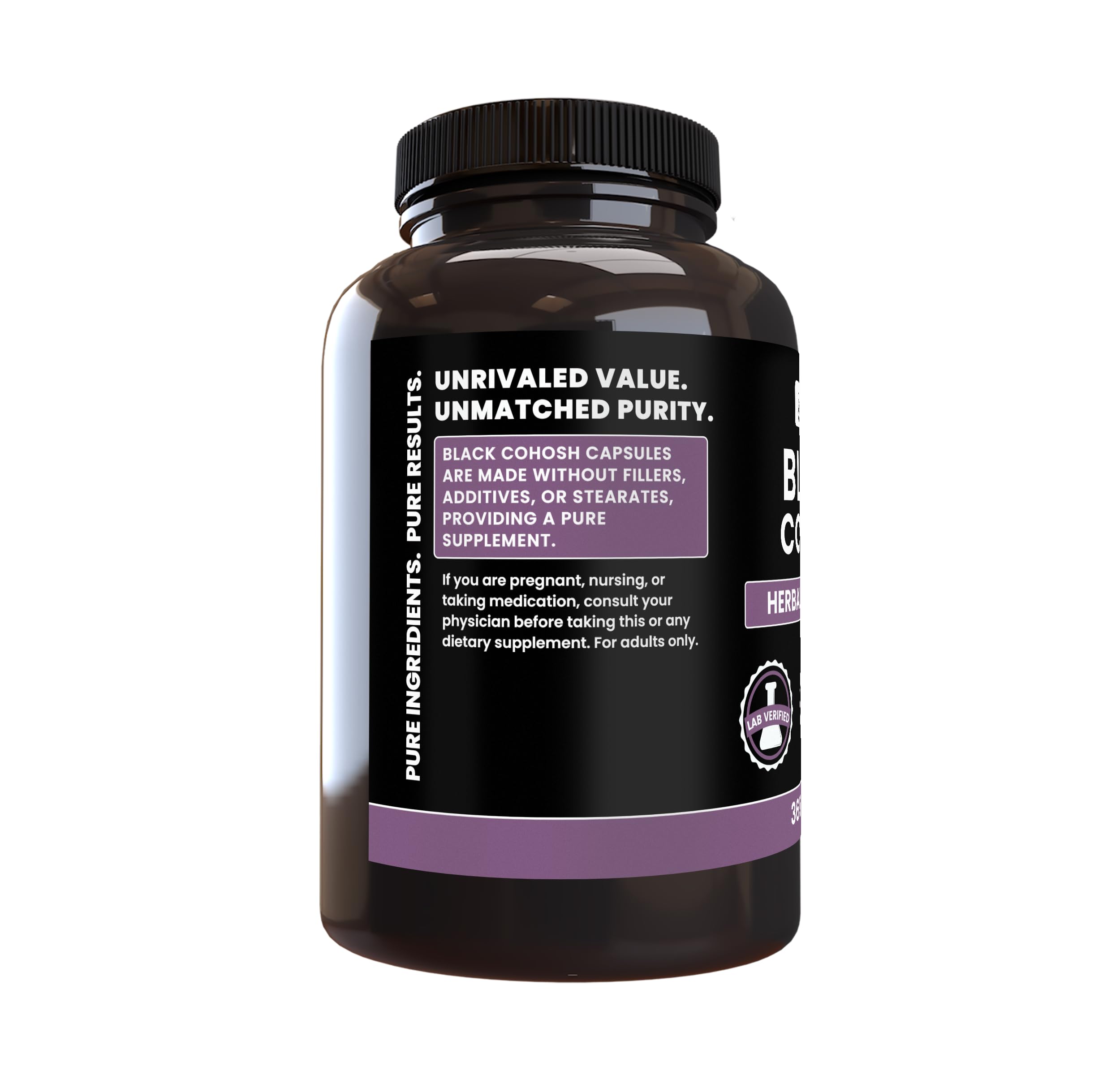 Pure Original Ingredients Black Cohosh capsules ideal for daily wellness