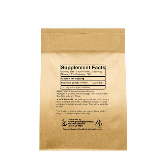 Boswellia Serrata extract close up jar highlighting pure powder for supplements.