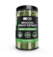 Pure Original Ingredients broccoli extract capsules bottle for daily convenience.