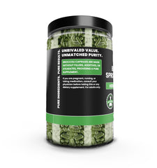 Pure Original Ingredients broccoli extract capsules close-up highlighting purity.