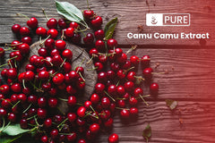 Camu Camu powder in a bowl ready to blend into smoothies.