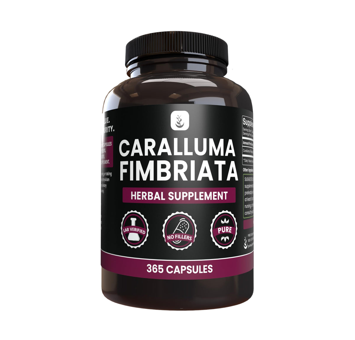 Pure Original Ingredients Caralluma Fimbriata bottle, pure single-ingredient capsules for daily use