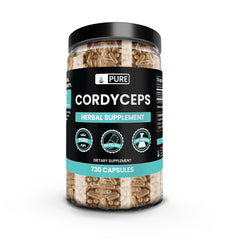 Pure Original Ingredients Cordyceps bottle shows a pure single-ingredient formula for daily wellness.