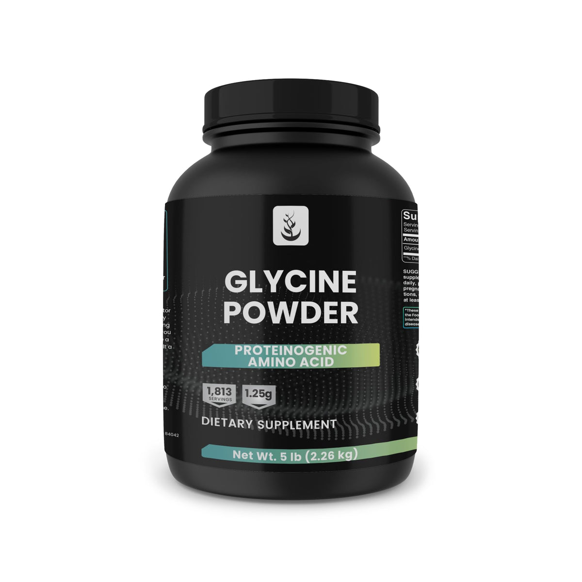 Pure Original Ingredients Glycine powder in bulk packaging for easy storage.