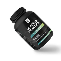 Close-up of glycine powder texture for smooth blending in drinks.