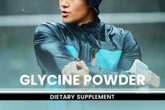Unflavored glycine powder with neutral profile ready for blends.