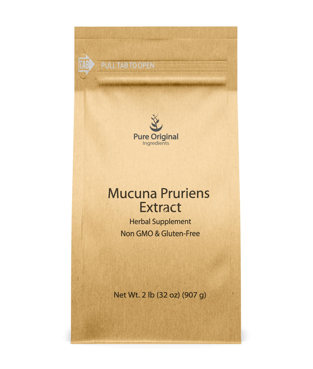 PURE ORIGINAL INGREDIENTS Mucuna Pruriens powder 2lb bag with pure single-ingredient formula for clean use.