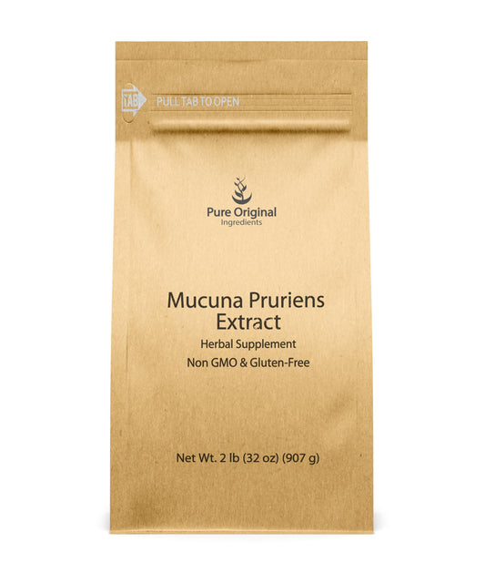 PURE ORIGINAL INGREDIENTS Mucuna Pruriens powder 2lb bag with pure single-ingredient formula for clean use.