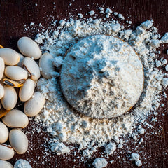 PURE ORIGINAL INGREDIENTS Mucuna Pruriens powder close-up showing fine, uniform texture.