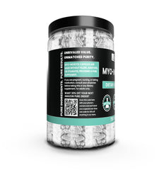Close-up of Myo-Inositol capsules showing pure, undiluted ingredients