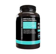 Closeup label of Pure Original Ingredients potassium bicarbonate capsules