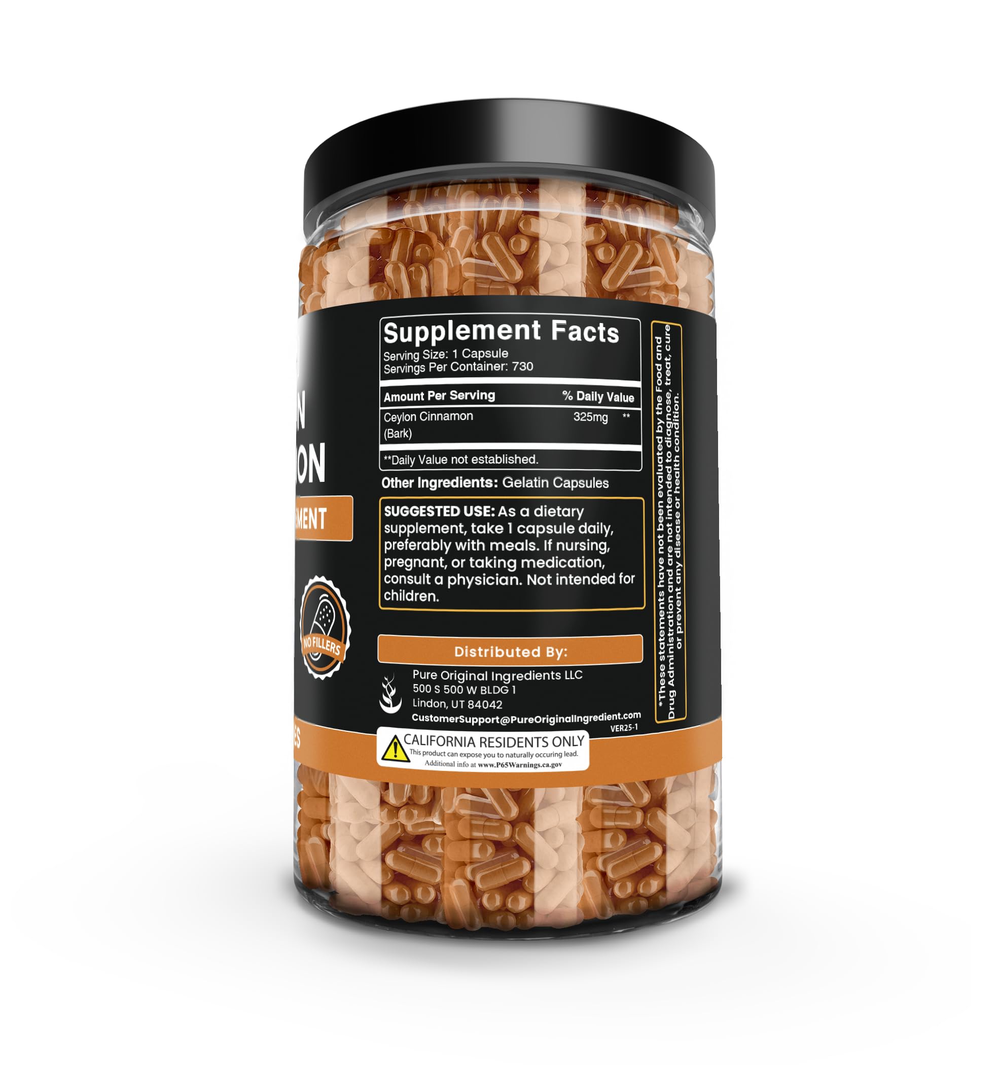 Pure Original Ingredients Sri Lanka origin labeling for true cinnamon