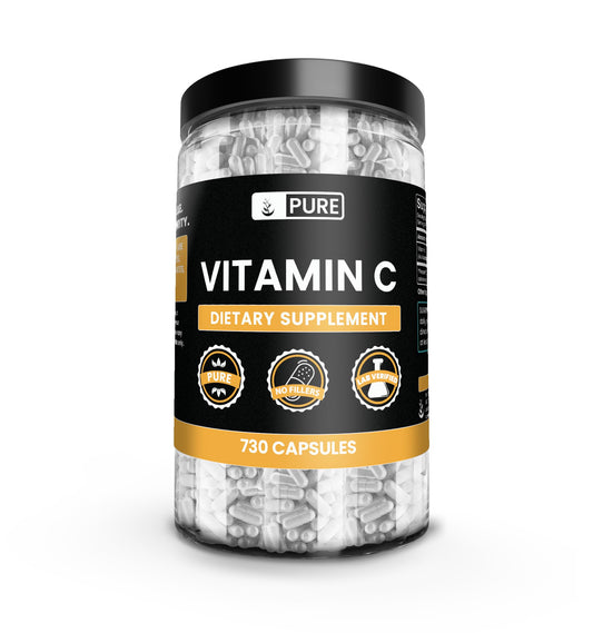 Pure Original Ingredients Vitamin C 730 capsules bottle ready for daily immune support