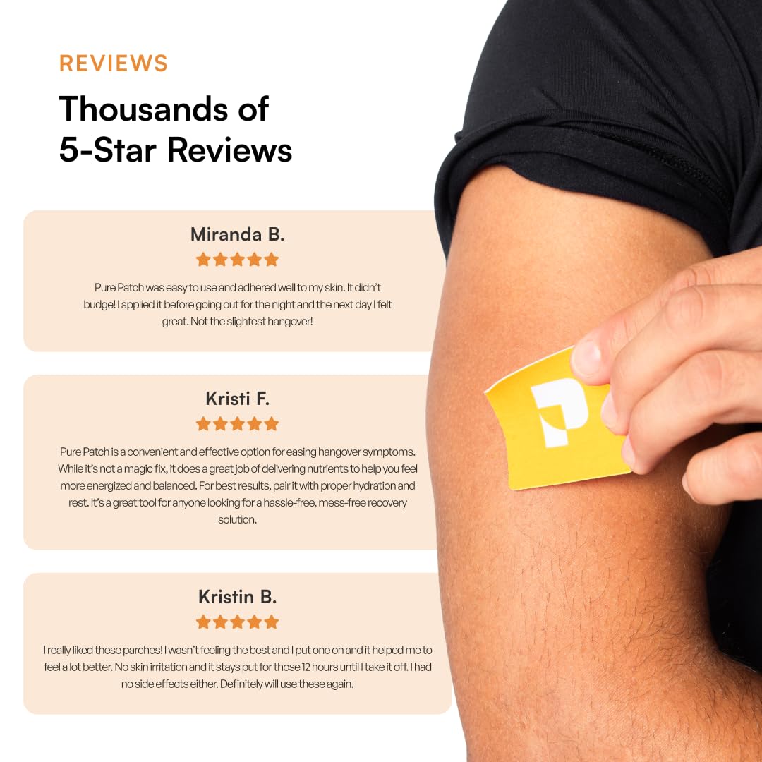 Pure Patch Recovery Patch discreet look on skin.