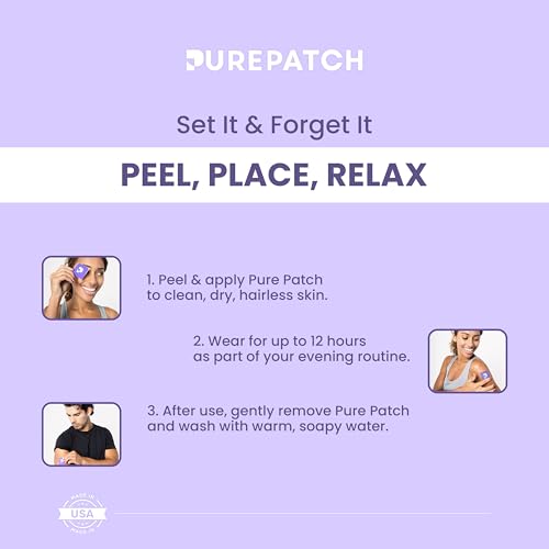 Pure Patch Sleep Patch applying to clean skin for discreet wear.